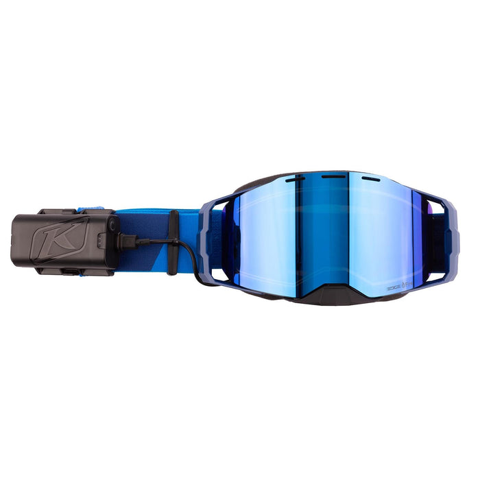 KLIM eFire Edge Snow Goggles - Electric Blue Lemonade Dark Smoke Blue Mirror