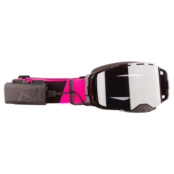 KLIM eFire Edge Snow Goggles - Pink Glo Dark Smoke Silver Mirror
