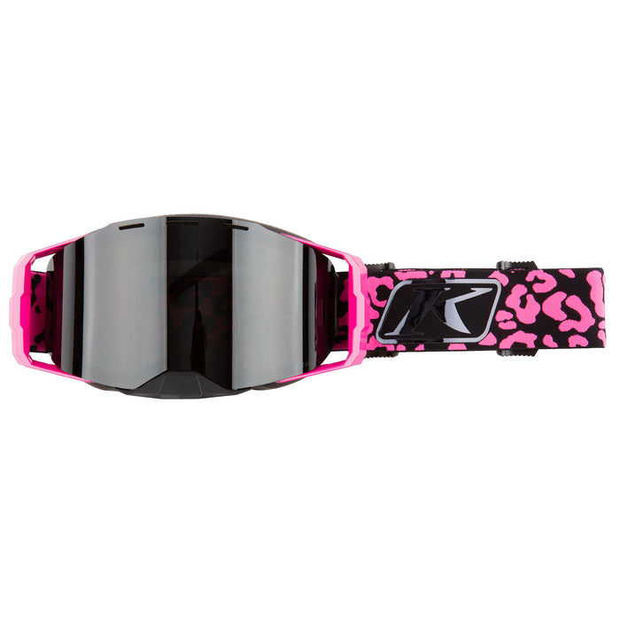 Klim Edge Focus Snow Goggles in Knockout Pink With Black Chrome Smoke Polarized