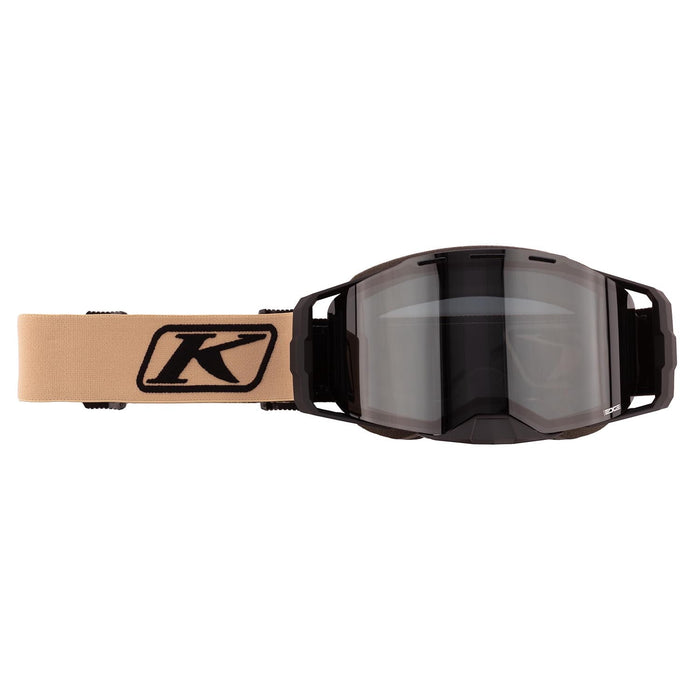 Klim Edge Focus Snow Goggles in Montana Tan With Smoke Tint Lens