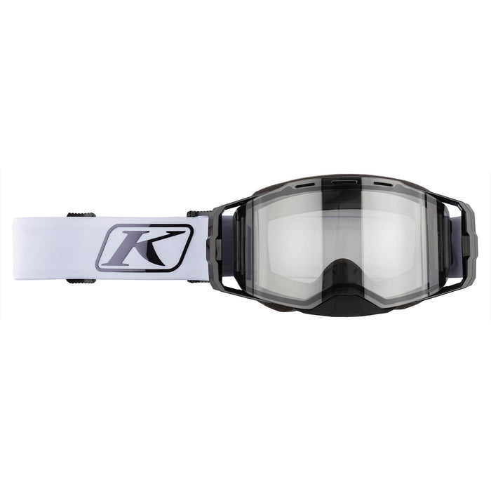 KLIM Edge Focus Snow Goggles in White Black Chrome Photochromic 2.0+ Clear to Smoke 2026