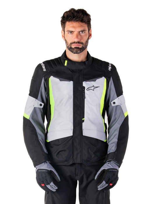 ALPINESTARS ST-1 WATERPROOF JACKET 2025 in Gray/Black/Fluo Yellow