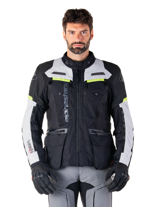 ALPINESTARS BOGOTA PRO DRYSTAR® JACKETS in Ice Gray/Dark Gray/Fluo Yellow