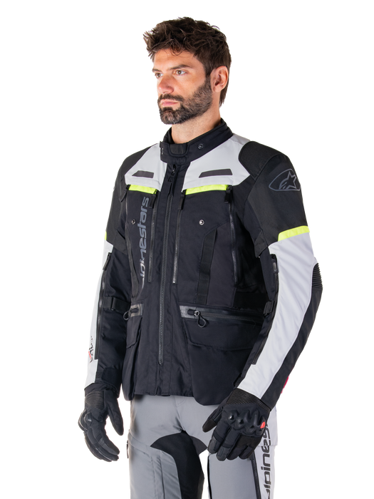 ALPINESTARS BOGOTA PRO DRYSTAR® JACKETS in Ice Gray/Dark Gray/Fluo Yellow