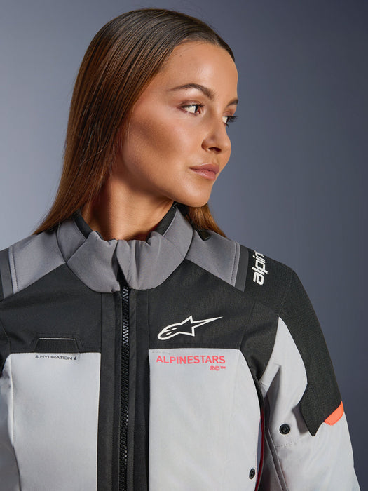 ALPINESTARS  STELLA ANDES v4 DRYSTAR® JACKET 2026 in Dark Gray/Ice Gray/Black/Fluo Coral