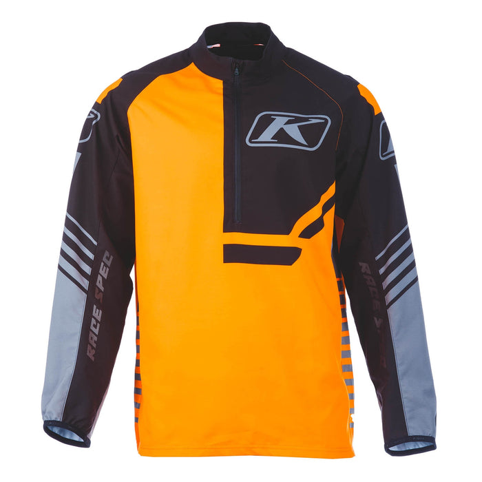 KLIM Revolt 1/4 Zip Pullover in Black - Strike Orange