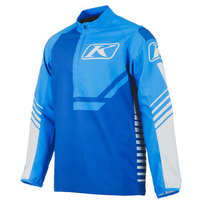 KLIM Revolt 1/4 Zip Pullover in Electric Blue Lemonade - Nightfall Blue