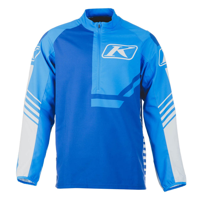 KLIM Revolt 1/4 Zip Pullover in Electric Blue Lemonade - Nightfall Blue