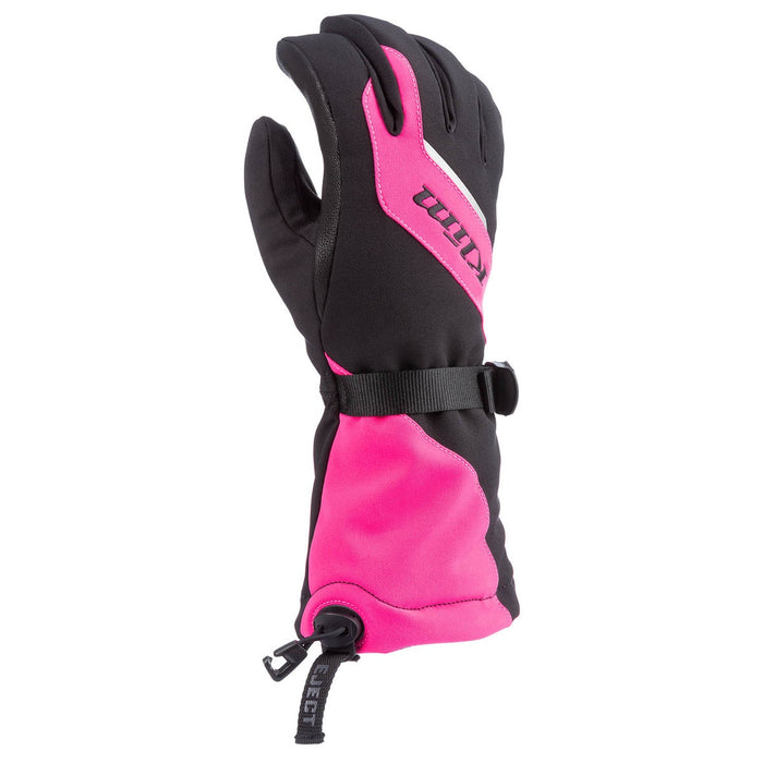 KLIM Ember Gauntlet Glove in Pink Glo - Black