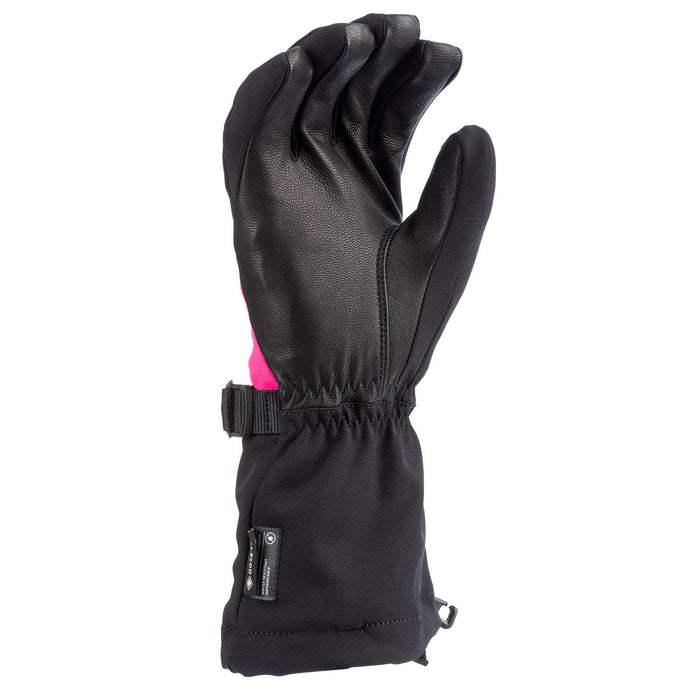 KLIM Ember Gauntlet Glove in Pink Glo - Black