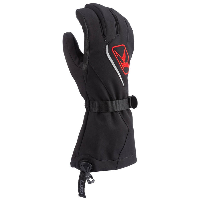 KLIM Klimate Gauntlet Glove in Black - Fiery Red