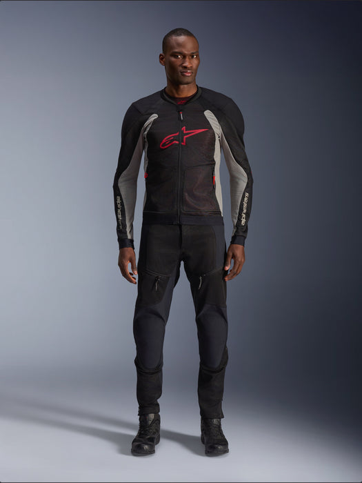 ALPINESTARS TROOP AIR JACKETS 2026 in Black/Ash Gray/Bright Red