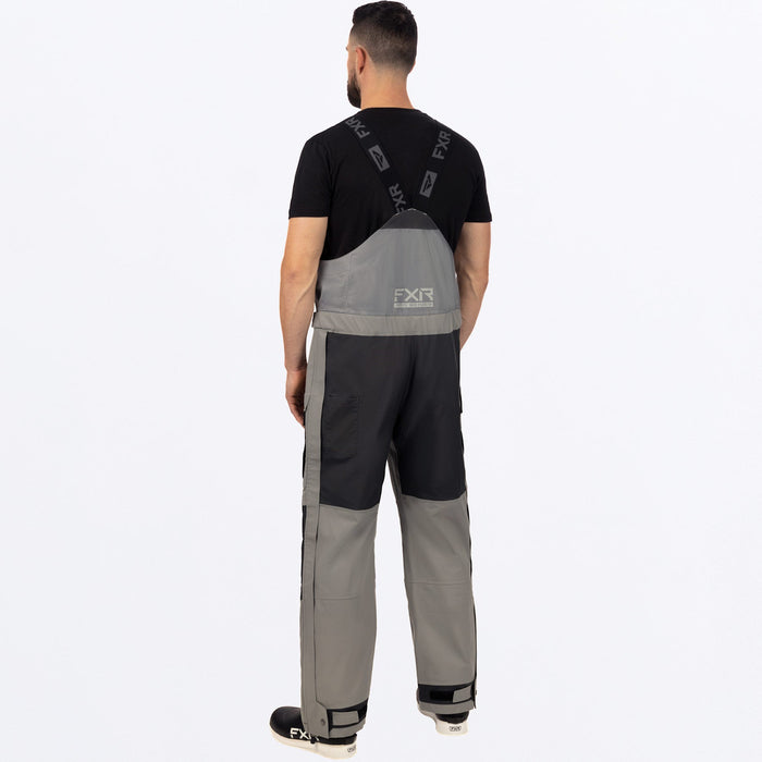 FXR Vapor Pro Tri-Laminate Bib Pants in Grey/char 