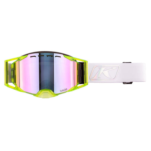 Klim Rage Foundation Snow Googles 2025 - Foundation Hi-Vis with Dark Smoke Pink Mirror Lens