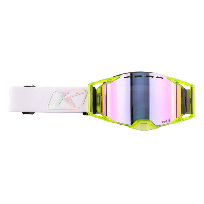 Klim Rage Foundation Snow Googles 2025 - Foundation Hi-Vis with Dark Smoke Pink Mirror Lens