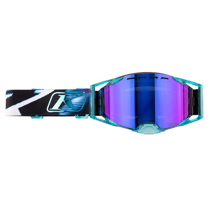 KLIM Rage Phase Snow Googles 2026 in Blue with Purple Mirror Lens
