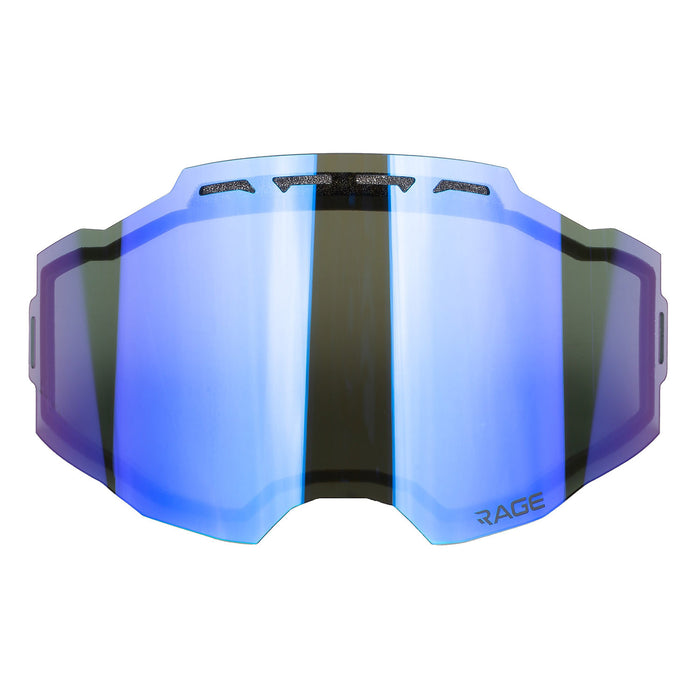 Klim Rage Goggles Replacement Lens in Dark Smoke Blue Mirror