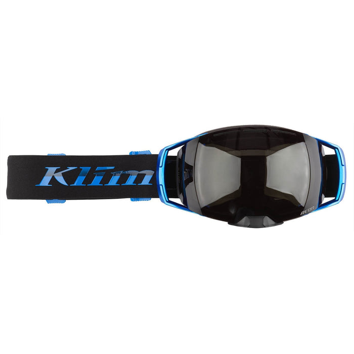 KLIM Aeon Snow Goggles in Black Electric Blue Lemonade Comfort Black Smoke