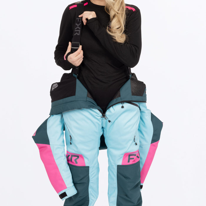 FXR Women's Revo F.A.S.T.™ Monosuit in Maui Blue/Steel/Blush