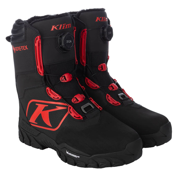 KLIM FORCE GTX BOA BOOT 2025 in Black - Fiery Red
