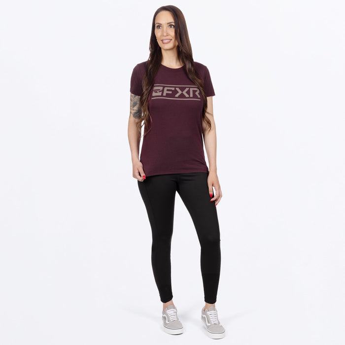 FXR WOMEN'S VICTORY PREMIUM T-SHIRT in Raisin/Canvas