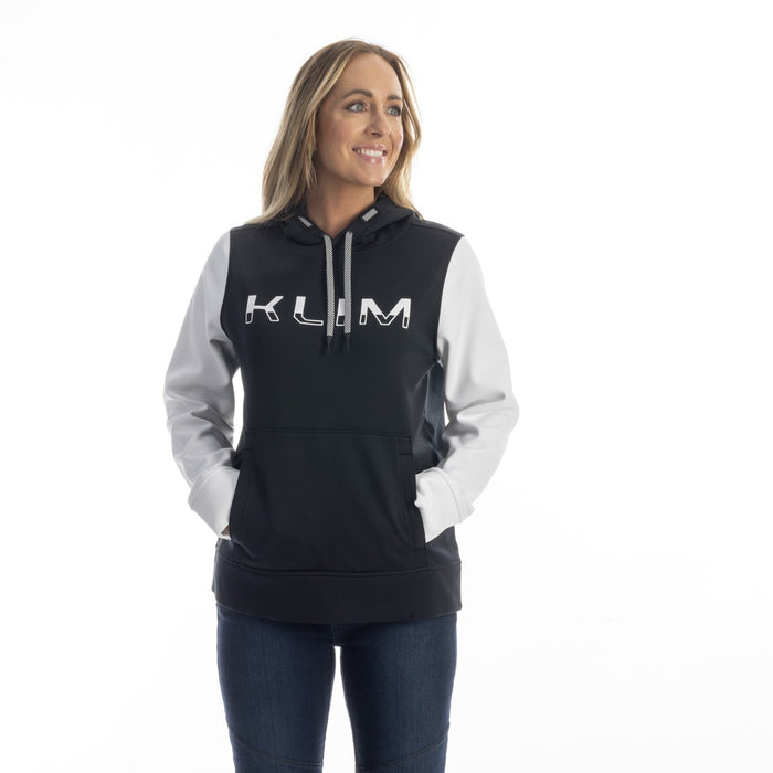 KLIM KLIM PETROL WOMEN'S PULLOVER HOODIE 2025 in Black - White