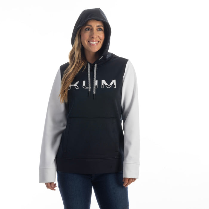KLIM KLIM PETROL WOMEN'S PULLOVER HOODIE 2025 in Black - White