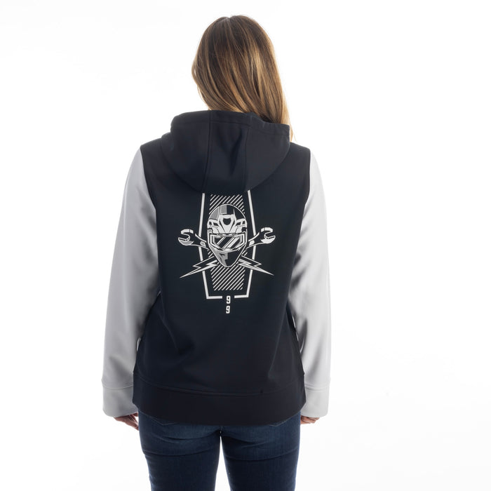 KLIM KLIM PETROL WOMEN'S PULLOVER HOODIE 2025 in Black - White