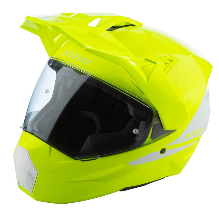 KLIM X1 ALPHA SOLID HELMET - ECE/DOT 2025 in Gloss Hi-Vis - White