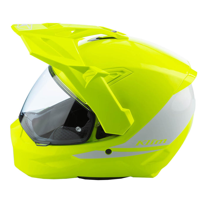 KLIM X1 ALPHA SOLID HELMET - ECE/DOT 2025 in Gloss Hi-Vis - White