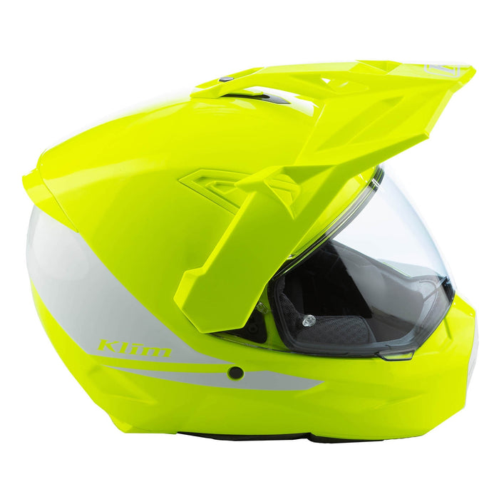 KLIM X1 ALPHA SOLID HELMET - ECE/DOT 2025 in Gloss Hi-Vis - White