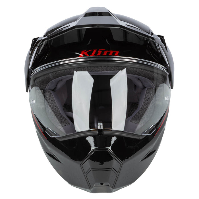 KLIM X1 ALPHA QUANTA HELMET - ECE/DOT 2025 in Gloss Black - Fiery Red