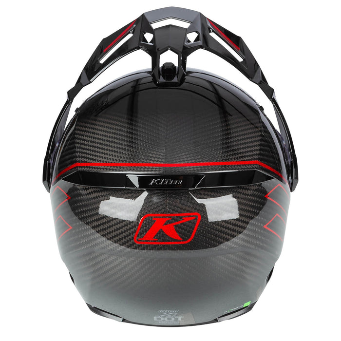 KLIM X1 ALPHA QUANTA HELMET - ECE/DOT 2025 in Gloss Black - Fiery Red