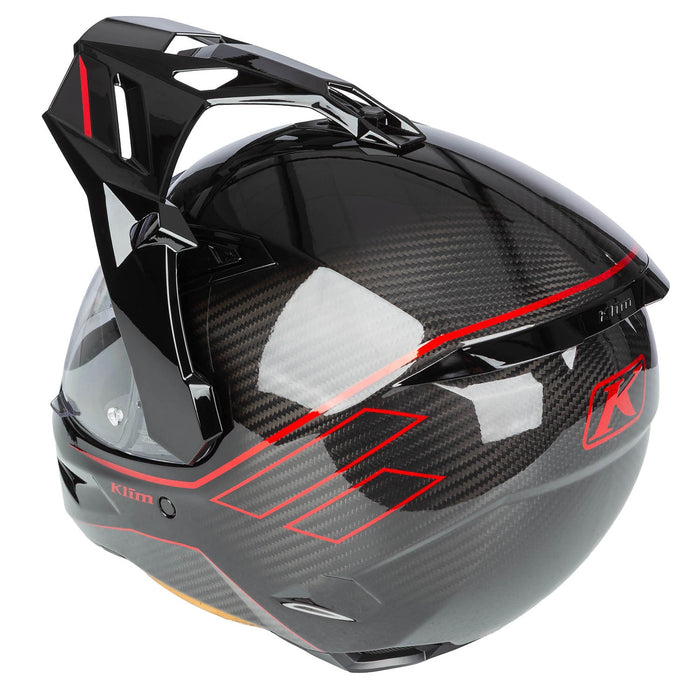 KLIM X1 ALPHA QUANTA HELMET - ECE/DOT 2025 in Gloss Black - Fiery Red