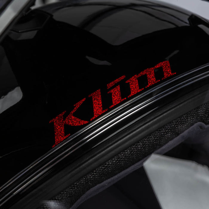 KLIM X1 ALPHA QUANTA HELMET - ECE/DOT 2025 in Gloss Black - Fiery Red