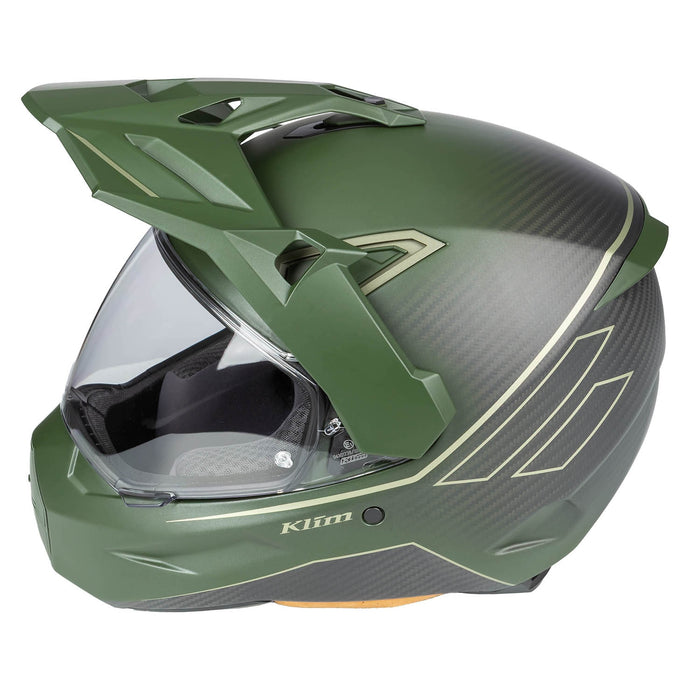KLIM X1 ALPHA QUANTA HELMET - ECE/DOT 2025 in Matte Rifle Green - Oil Green