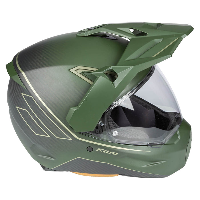 KLIM X1 ALPHA QUANTA HELMET - ECE/DOT 2025 in Matte Rifle Green - Oil Green