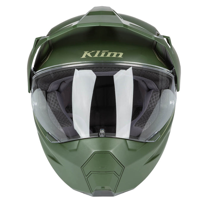 KLIM X1 ALPHA QUANTA HELMET - ECE/DOT 2025 in Matte Rifle Green - Oil Green