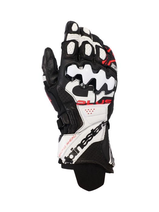 ALPINESTARS GP PLUS R V3 LEATHER GLOVES 2026 in Black/White/Bright Red