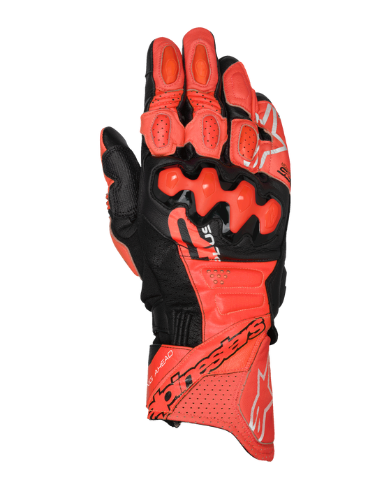ALPINESTARS GP PLUS R V3 LEATHER GLOVES 2026 in Bright Red/Fluo Red