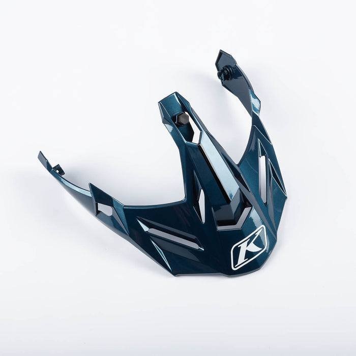 KLIM X1 PEAK VISOR in Gloss Concept Petrol - Strike Orange