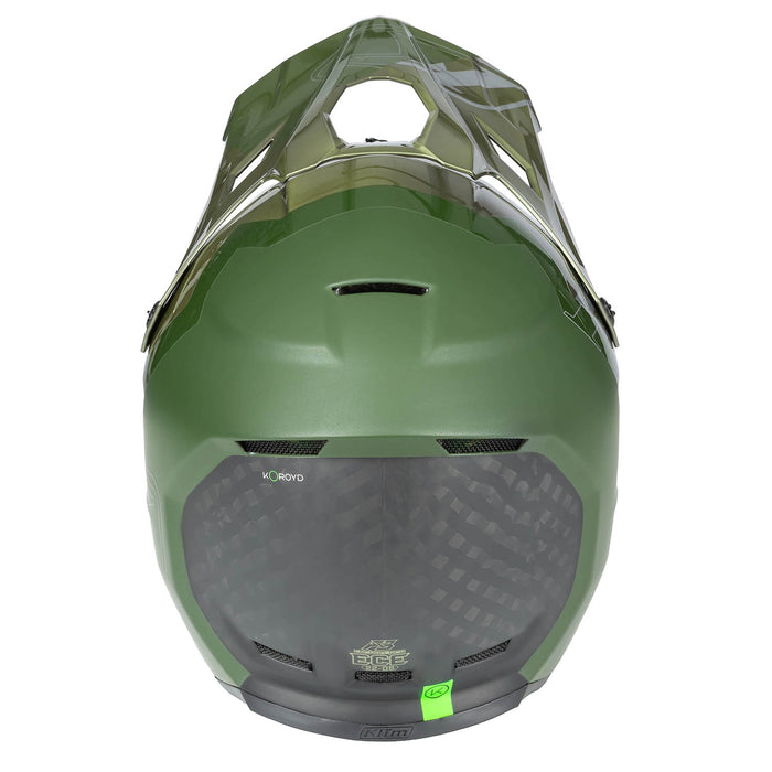 KLIM F3 CARBON PRO TILT OFF-ROAD HELMET ECE in Gloss Rifle Green - Oil Green