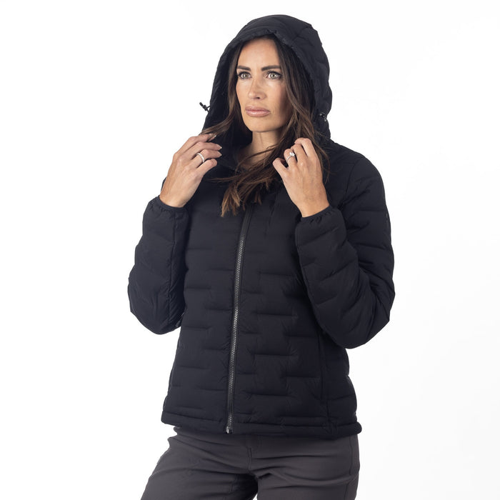 KLIM LUNA STRETCH DOWN HOODED JACKET 2025 in Black