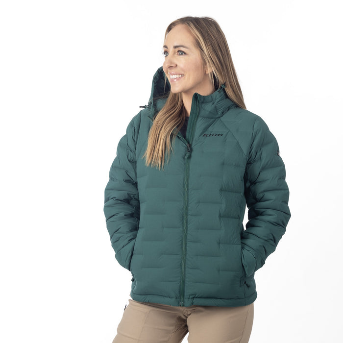 KLIM LUNA STRETCH DOWN HOODED JACKET 2025 in Rain Forest