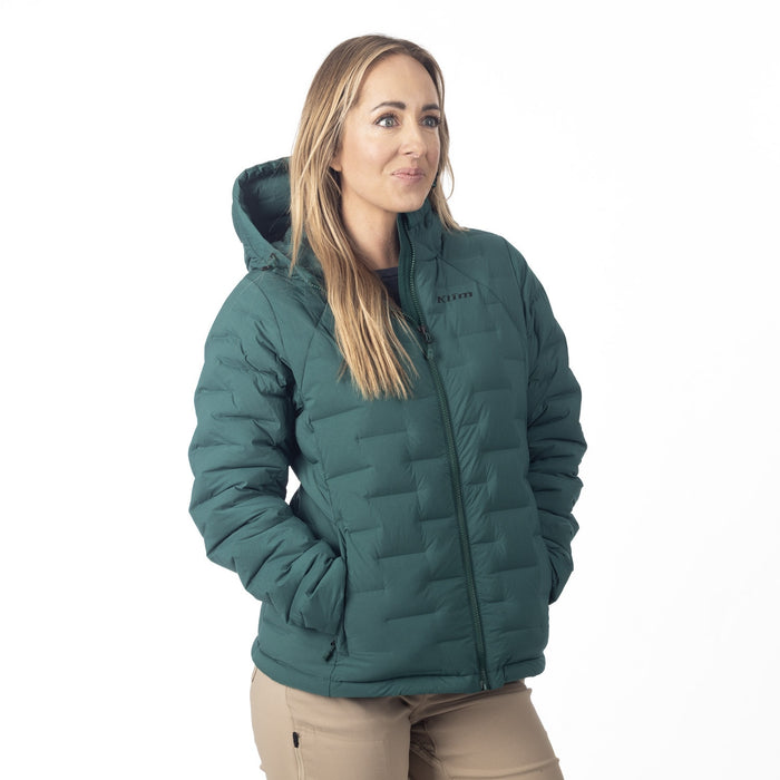 KLIM LUNA STRETCH DOWN HOODED JACKET 2025 in Rain Forest