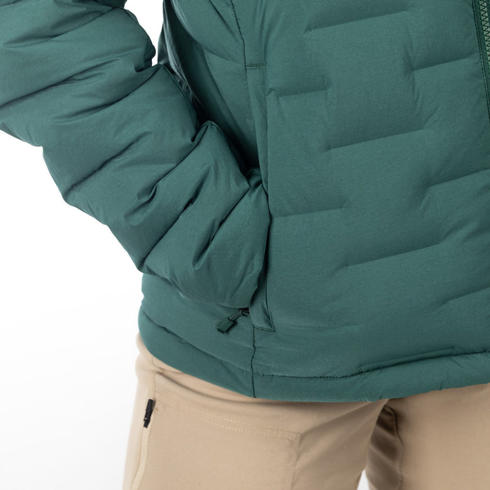 KLIM LUNA STRETCH DOWN HOODED JACKET 2025 in Rain Forest