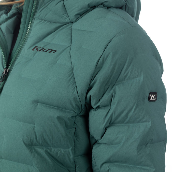 KLIM LUNA STRETCH DOWN HOODED JACKET 2025 in Rain Forest