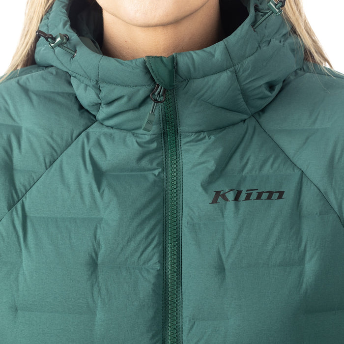 KLIM LUNA STRETCH DOWN HOODED JACKET 2025 in Rain Forest