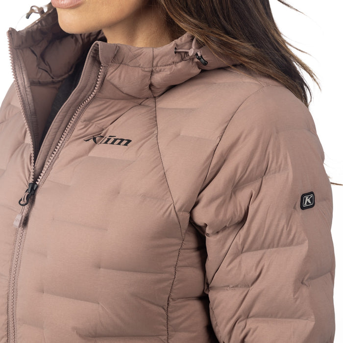 KLIM LUNA STRETCH DOWN HOODED JACKET 2025 in Twilight Mauve