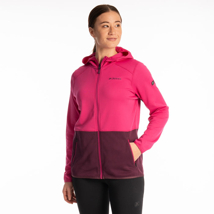 Klim Solitude Women's Hoodie in Fuchsia Red - Italian Plum